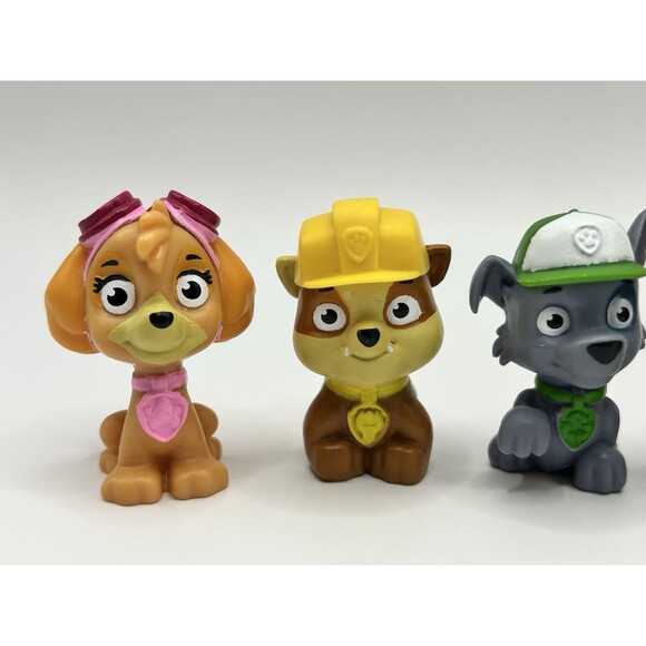 Paw Patrol Mini Figures Lot of 7 Mini Cake Toppers Tracker Rocky Zuma Skye Chase - Picture 5 of 8